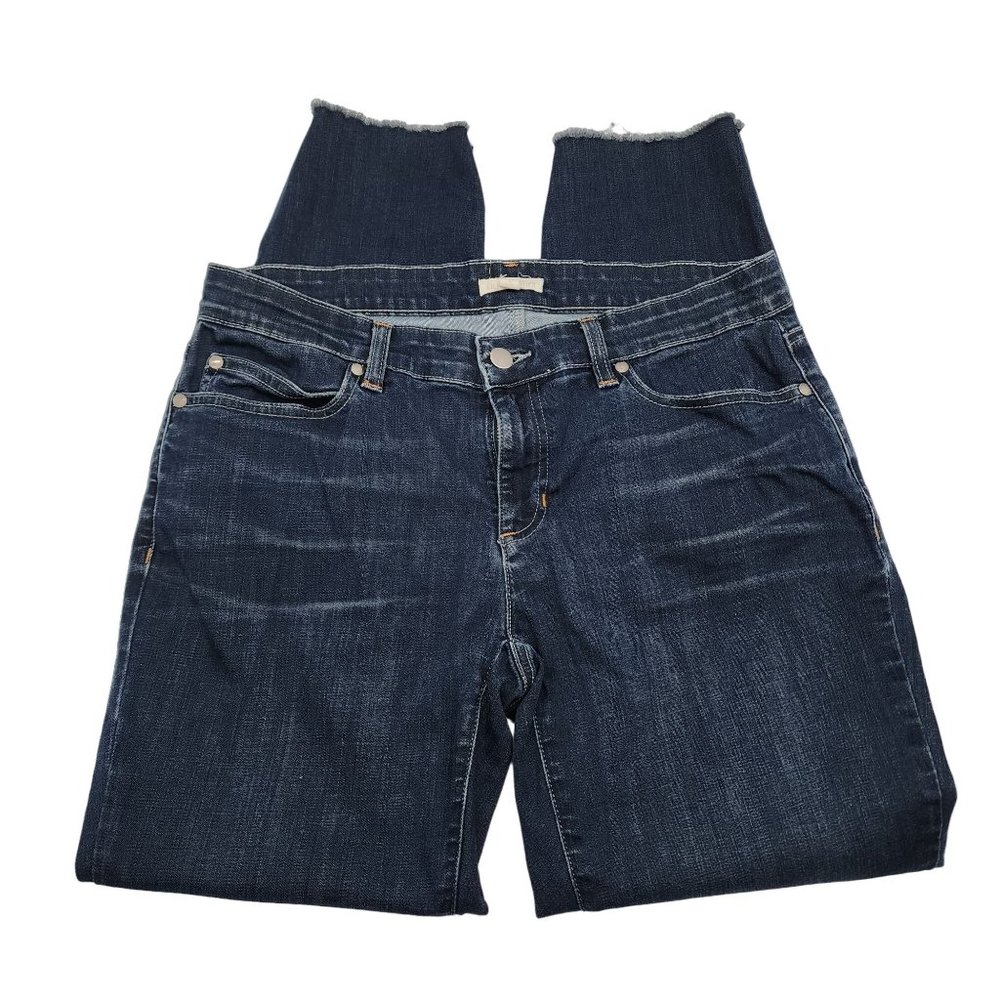 Eileen Fisher Cropped raw hem Jeans womens size 8